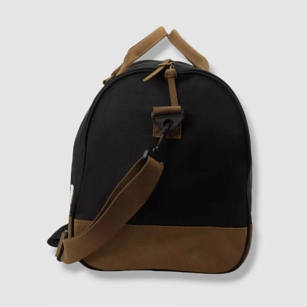 Sun + Stone Men's Black Reed Colorblocked Duffel Bag in Black & Tan, NWT $100